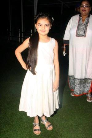 Television child actor Ruhanika Dhawan during the wedding reception of Divyanka Tripathi and Vivek Dahiya, in Mumbai, India on July 14, 2016. (Nikesh Gurav/SOLARIS IMAGES)