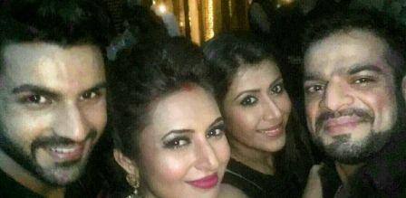Divyanka's co-star Karan Patel and his wife Ankita attend Divyanka Tripathi's wedding reception in Mumbai