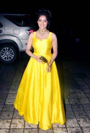 Television actor Deepika Singh during the wedding reception of Divyanka Tripathi and Vivek Dahiya, in Mumbai, India on July 14, 2016. (Nikesh Gurav/SOLARIS IMAGES)