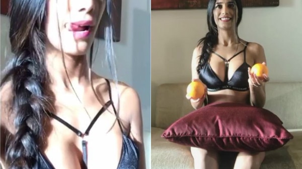 PICS & VIDEOS: Poonam Pandey teases her fans with oranges in a tiny black bikini!  PICS & VIDEOS: Poonam Pandey teases her fans with oranges in a tiny black bikini!