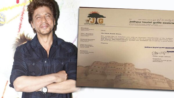 SRK to receive Honorary Membership from Jodhpur Guide Association SRK to receive Honorary Membership from Jodhpur Guide Association