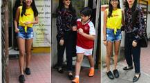 Photos: Yummy-Mummy Karisma Kapoor SNAPPED with kids- daughter Sameira & son Kiaan!