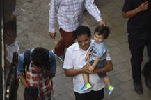 Taimur Ali Khan visits Dad Saif on 'Sacred Games 2' sets; Meets a 'fan' on set!