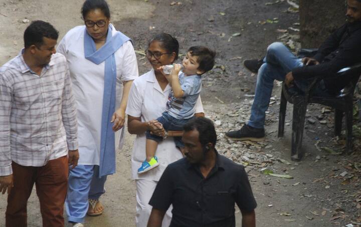 The man constantly tried to interact with Saifeena's popular kid and the nanny who gets angry at times when the paps click the baby, tried to be nice to him at first!