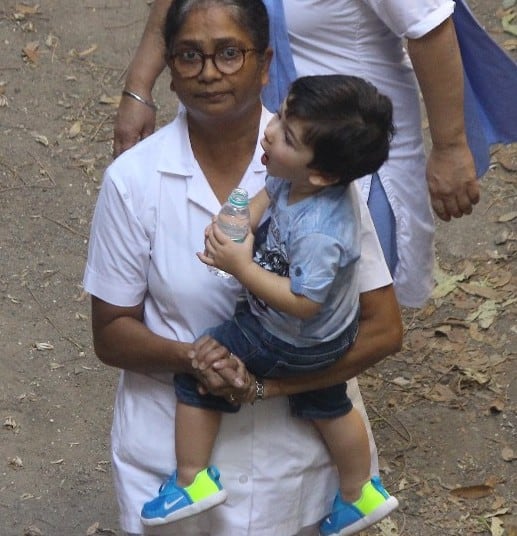 Taimur Ali Khan visits daddy Saif on the sets of 'Sacred Games 2' in Mumbai