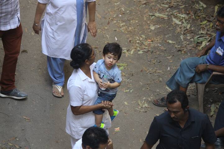 Taimur Ali Khan visits daddy Saif on the sets of 'Sacred Games 2' in Mumbai
