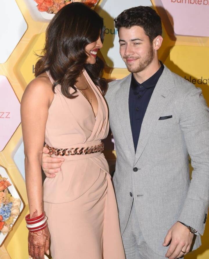 Priyanka-Nick looking gorgeous at a Delhi event.