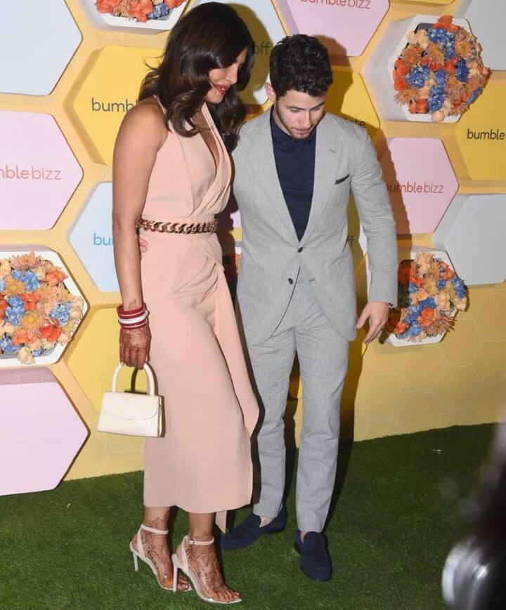 Priyanka-Nick looking gorgeous at a Delhi event.