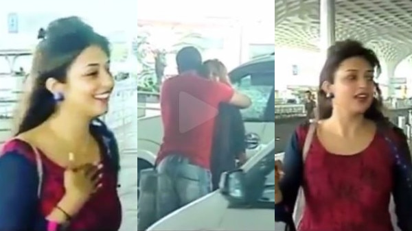 WATCH VIDEO: Vivek HUGS his bride-to-be Divyanka at AIRPORT as she leaves for Bhopal for their WEDDING! WATCH VIDEO: Vivek HUGS his bride-to-be Divyanka at AIRPORT as she leaves for Bhopal for their WEDDING!