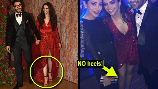 Deepika Ranveer Mumbai Reception: When it's party time, Deepika Padukone chooses Sneakers over heels! Deepika Ranveer Mumbai Reception: When it's party time, Deepika Padukone chooses Sneakers over heels!