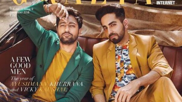 PIC: Vicky Kaushal poses with his 'Dream Girl' Ayushmann Khurrana on a magazine cover! PIC: Vicky Kaushal poses with his 'Dream Girl' Ayushmann Khurrana on a magazine cover!