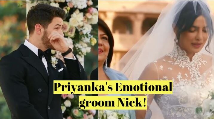 WATCH: An EMOTIONAL Nick Jonas WIPES HIS TEARS on seeing bride Priyanka walk down the aisle with her mom! WATCH: An EMOTIONAL Nick Jonas WIPES HIS TEARS on seeing bride Priyanka walk down the aisle with her mom!