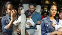 IN PICS: Daddy Shahid receives BABY MISHA and wife Mira at the airport as they return back from US!