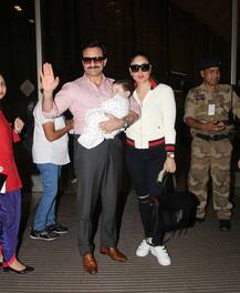 Saif-Kareena's BABY TAIMUR ALI KHAN leaves for his FIRST international trip with mom & dad; VIEW HQ PICS INSIDE!