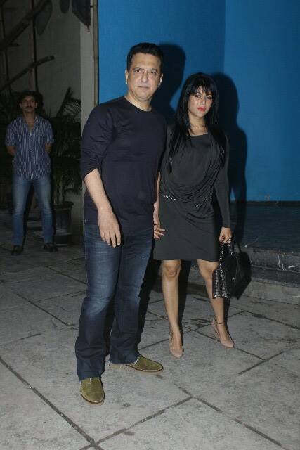 Producer Sajid Nadiadwala with wife Warda. (Photo: Manav Manglani)