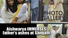 PICS: Aishwarya Rai immerses father Krishnaraj's ashes in Sangam, Back with Abhishek Bachchan and daughter Aaradhya!