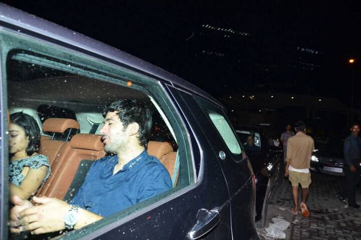 The two were seen laughing inside the car and their chemistry has already created a buzz touting her his secret girlfriend