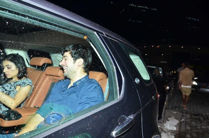 Karan Deol and his female friend leaves the venue after an event