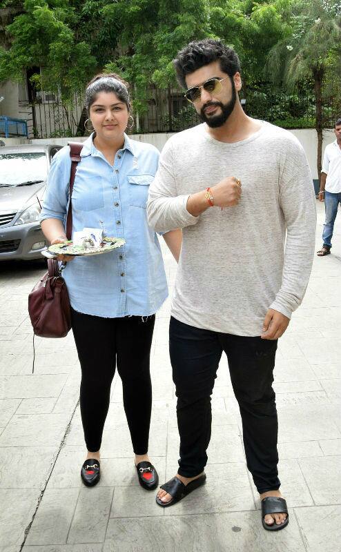 The brother-sister duo was clicked outside their uncle and actor Sanjay Kapoor's residence after celebrating Rakhi with family