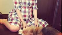 Mommy-to-be Soha Ali Khan flaunts her BABY BUMP while playing with her pet & its adorable!