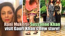 PICS: Rani Mukerji & Sussanne Khan spotted at Gauri Khan Desings new store in Juhu, Mumbai!