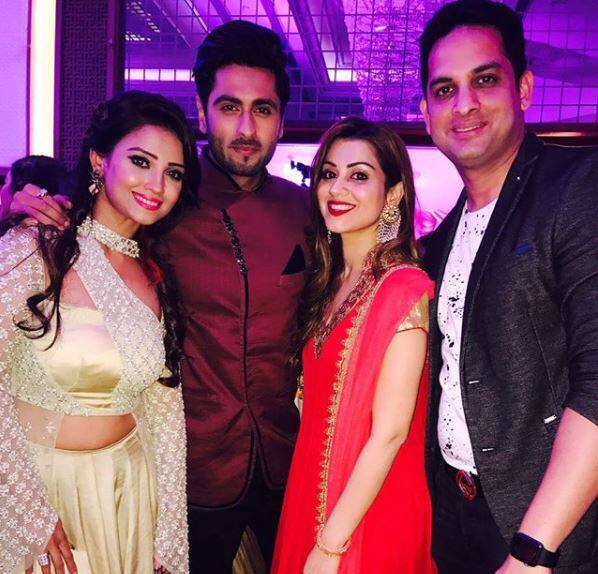Here are some pictures posted on Instagram from the engagement ceremony in which Adaa khan & Ankita Gera can be seen posing together in a single frame.(Photo: Instagram)