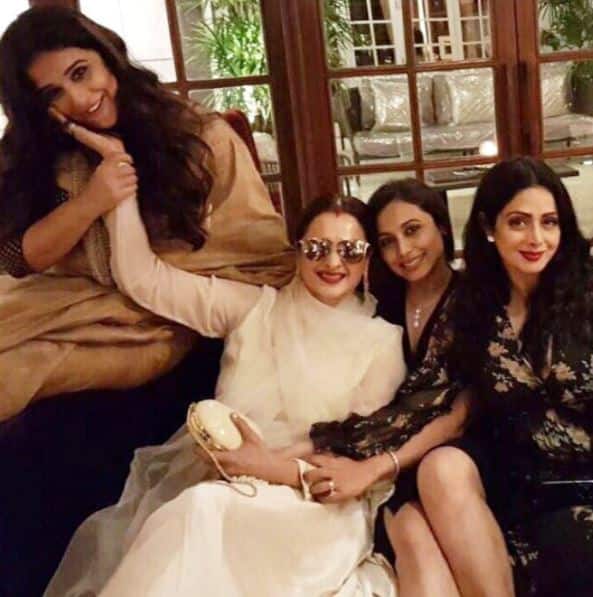 A candid click of Bollywood divas at the party! Vidya Balan shared this pic on her Instagram page though Aishwarya is missing in this one
