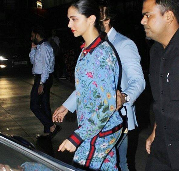 The two looked refreshing as they were color-coordinated in blue. (Photo: Instagram/allaboutdeepika_)