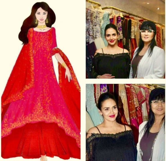 Famous fashion designer Neeta Lulla, who has had a long association with both Esha and her actress mother Hema Malini, has designed the outfit of the bride and the groom for the occasion.