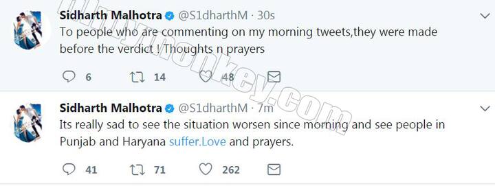 Here's what Sidharth had to say on his morning tweets.