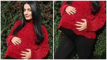 Celina Jaitly flaunts huge BABY BUMP on baby moon with hubby as she enters the final stage of PREGNANCY!
