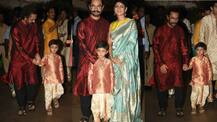 IN PICS: Aamir Khan's 5-year-old son Azad STEALS THE SHOW in a dhoti-kurta set at the Ambani's Ganesh Chaturthi bash!