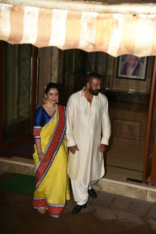 Sanjay Dutt and his wife Maanyata too welcomed Ganpati at their home