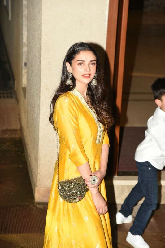 The actress who plays Sanjay Dutt's daughter in 'Bhoomi' was all decked up for the Ganpati celebration