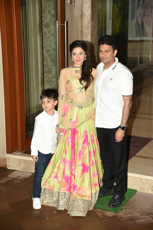 T-series honcho Bhushan Kumar graced the occasion with his lovely wife Divya Khosla and son
