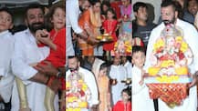 Ganesh Chaturthi 2017: Sanjay Dutt's twins Shahraan & Iqra look excited at Ganpati Visarjan as the actor & his family bids farewell to their Ganesha idol!