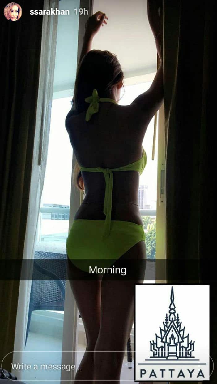 Earlier the diva posted a similar pic on her Instagram story with a caption morning, no doubt the pics would have surely made Ssara's fans'morning a happy one!