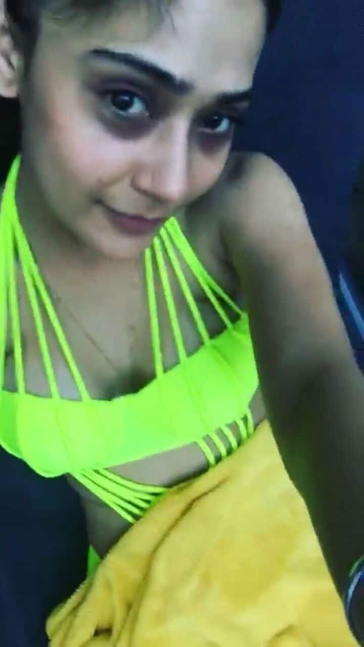 The actress clicking a selfie while resting by the poolside