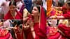 SEE PICS: Aishwarya Rai Bachchan looks like a GODDESS in a RED SARI as she visits Lalbaugcha Raja!