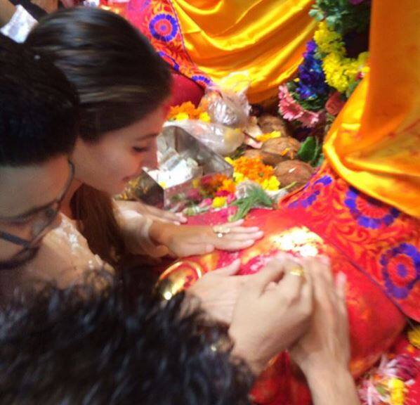 She posted this picture while praying with boyfriend Rocky and captioned it as,