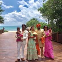 IN PICS: TV actor Karanvir Bohra's TWIN BABIES steal the show at their uncle's destination wedding in Mexico!