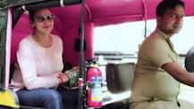 Mommy-to-be Esha Deol takes Autorickshaw ride with hubby Bharat Takhtani post lunch date!