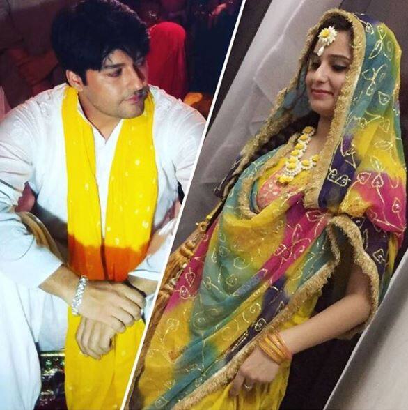 The 38-year-old TV star is happy with his family’s choice and is all set to get married to Heena, who is 14 years younger than him. Check out few pictures of the couple's on-going pre-wedding rituals...(Photo: Instagram @anasrashid2016)