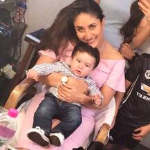 Baby Taimur looks happy as he returns from Delhi with mommy Kareena Kapoor!