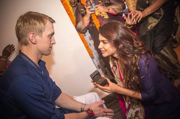 After dating for almost an year now, the couple also got engaged to each other in an Indian traditional ceremony in July this year where Aaska went on her knees and proposed Blent for marriage. (Photo: Instagram)