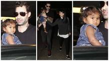Sunny Leone & hubby Daniel get clicked with their little princess Nisha at Airport!