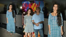 IN PICS: 'Dangal' girl Fatima Sana Shaikh looks BEAUTIFUL in her blue suit and long hair at 'Simran' movie special screening!