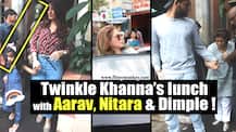 Akshay Kumar's 15 yr old son Aarav & li'l sister Nitara spotted at Lunch with Mom Twinkle Khanna!