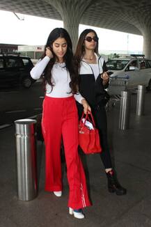 IN PICS: Sridevi's daughters- Jhanvi & Khushi's AIRPORT FASHION will remind you of the famous Jenner sisters- Kendall & Kylie!