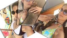 Looking hot in a bikini, 'Chak De' girl Vidya Malvade posts cute pics with a puppy on Sri Lanka beach!